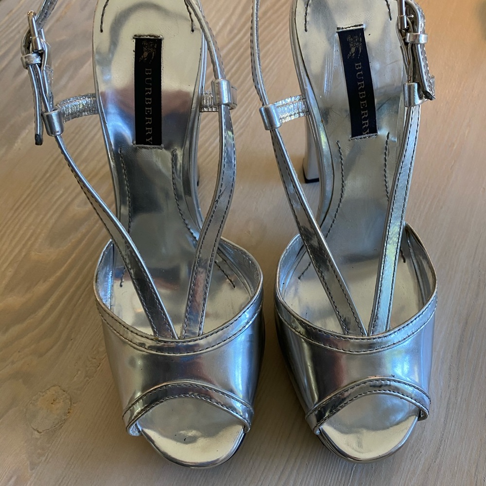 Burberry Silver Heels